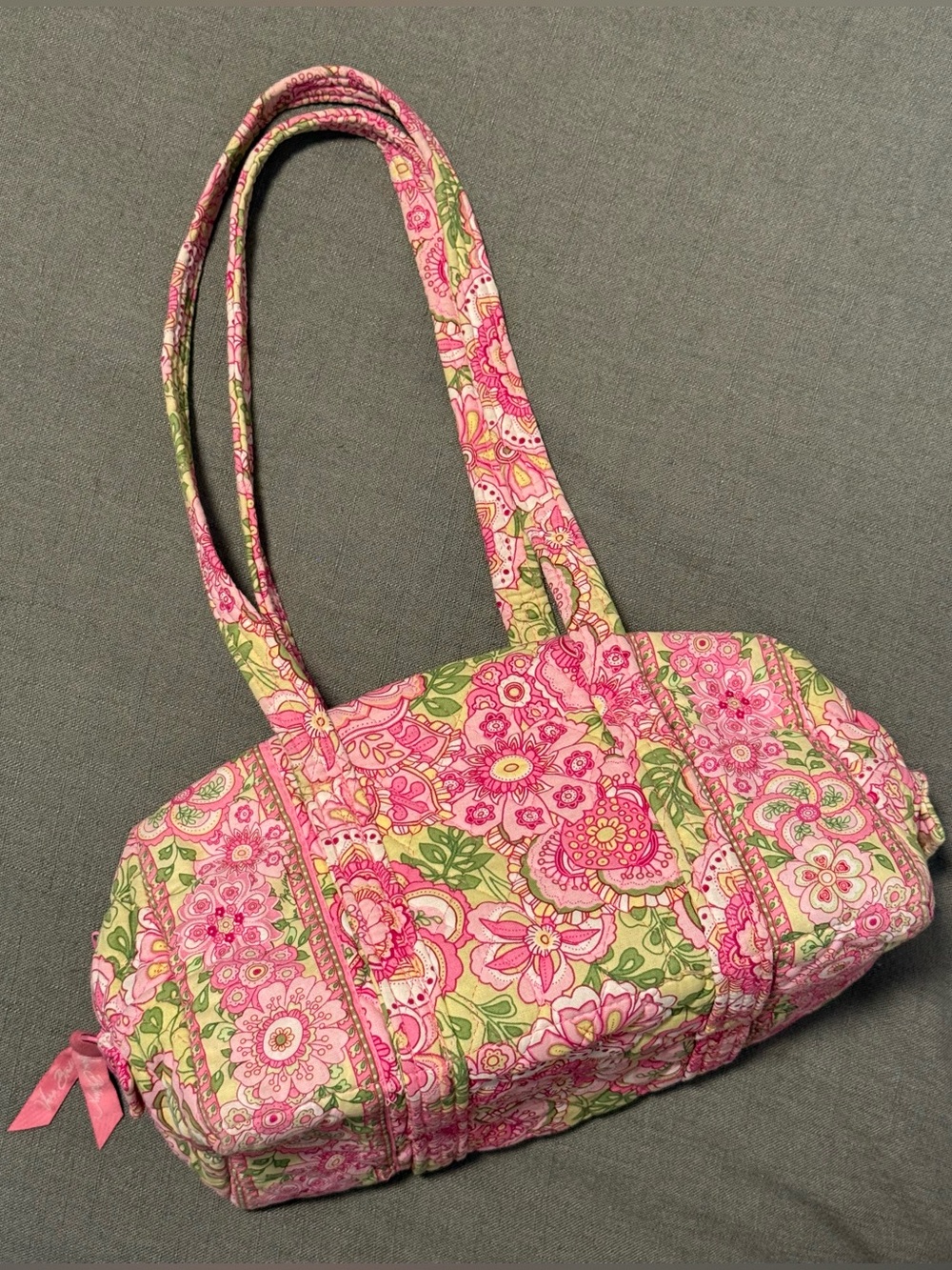 Vintage Y2K Vera Bradley Petal Pink Original 100 Mini Shoulder Duffle Purse